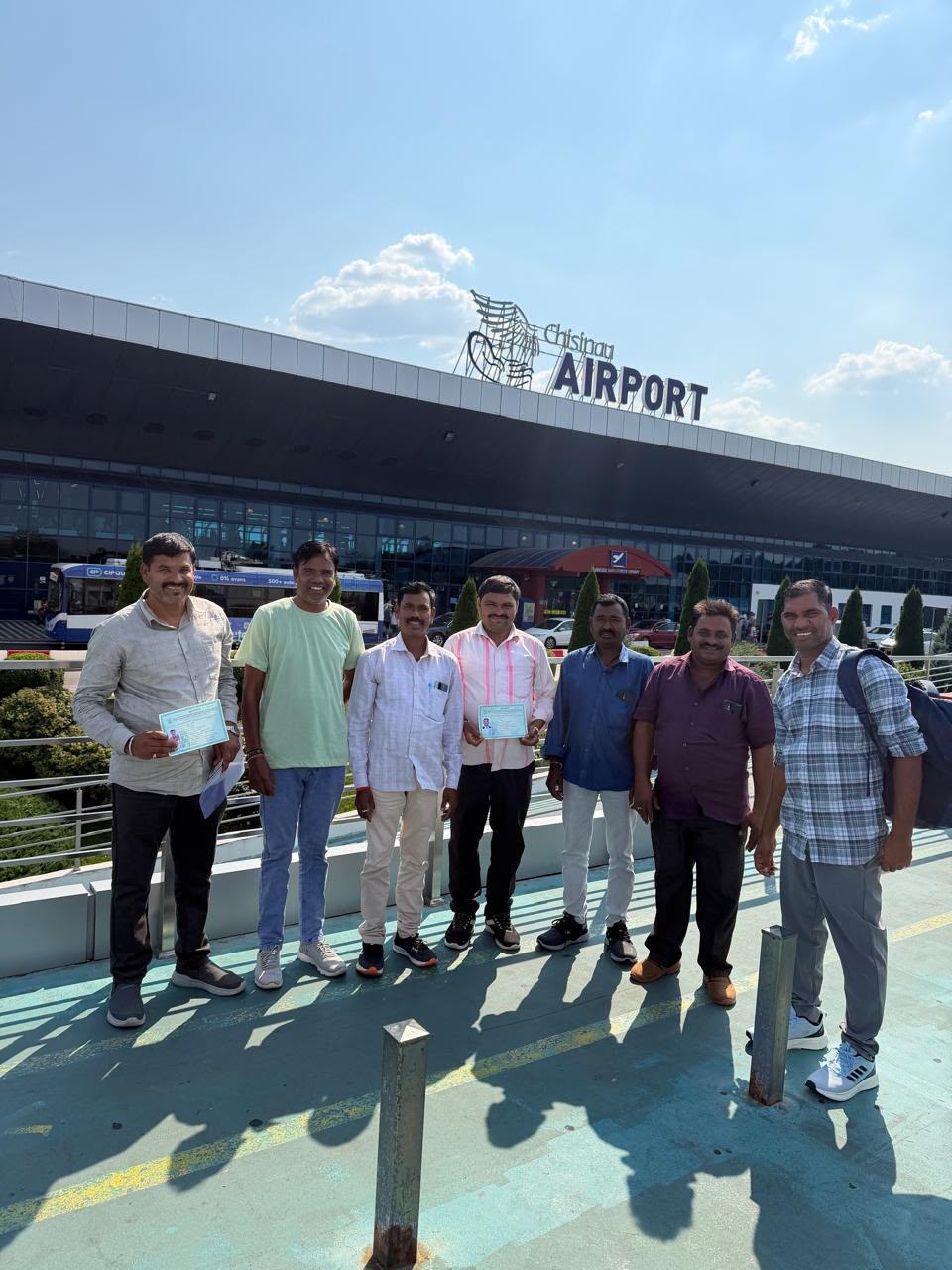 Candidates arriving at Chișinău Airport with placement documents